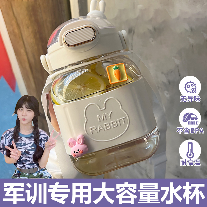 吸管水杯大容量耐高温便携吨吨桶