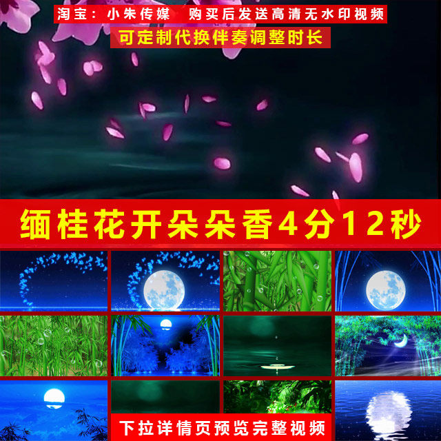 缅桂花开朵朵香 傣族舞民族舞蹈表演高清led屏幕舞台视频背景素材