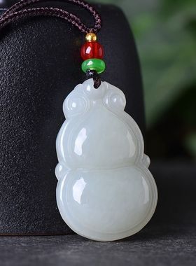 精致白玉招财福禄料子温润细腻干净清爽男女款吊坠生日礼物送女友