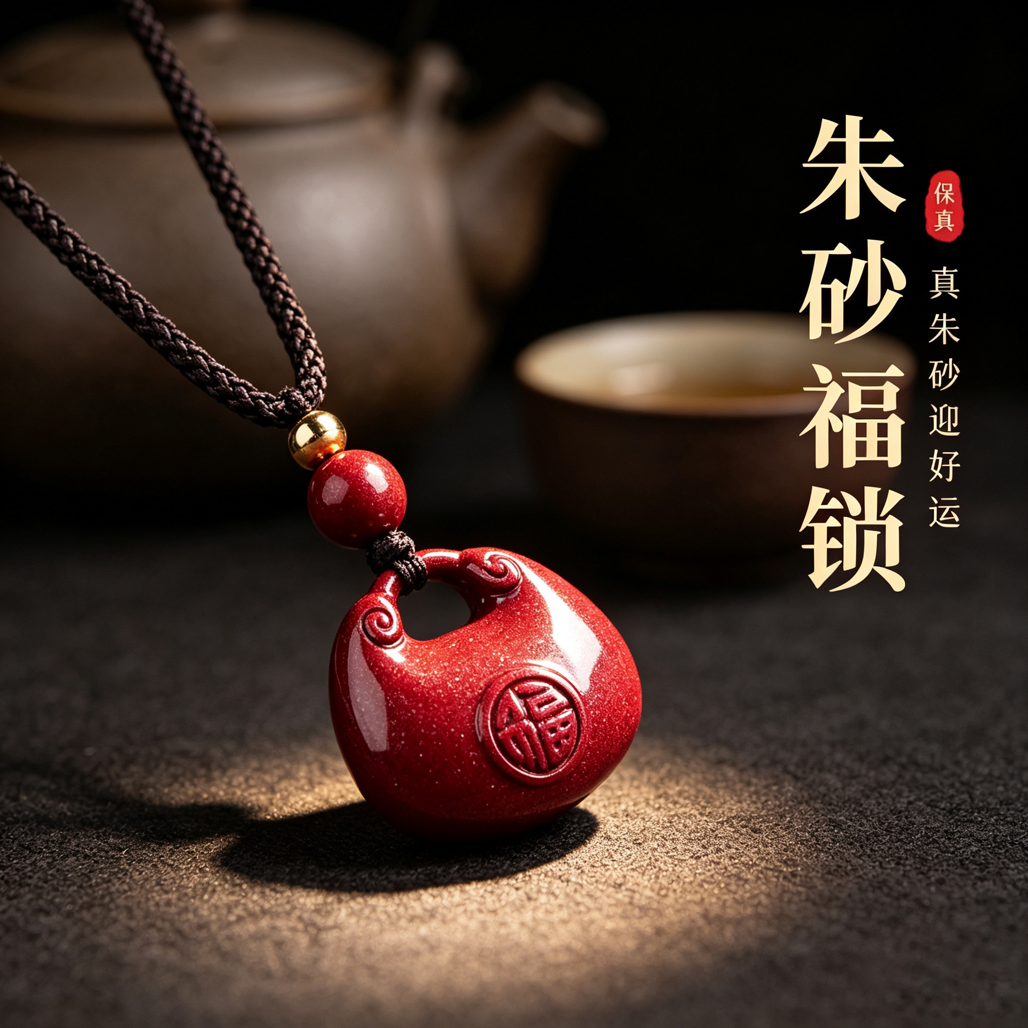 朱砂福袋本命年转运护身符吊坠
