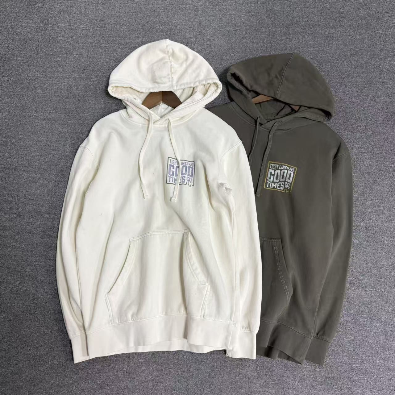 不退水洗做旧拉绒面料卫衣