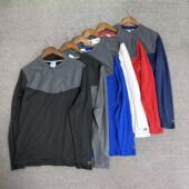 t撞色 半拉链内里格子绒男运动面料长袖 飞姐外贸小铺 一级性价比