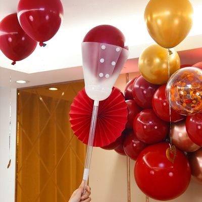 结婚粘气球粘贴神器婚房装饰场景布置支架杆子杆托飘空配件工具