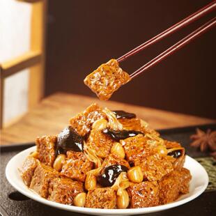 老杜上海特产本邦风味四喜烤麸开袋即食素食下酒菜凉菜素菜凉盘