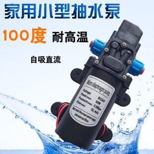 微型电动增压泵小型抽水清洗机喷雾器隔膜泵耐高温自吸直流24V60W