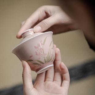 创意盖子单个茶器杯家用国风茶道新款 泡茶办公室盖碗茶盖碗中式