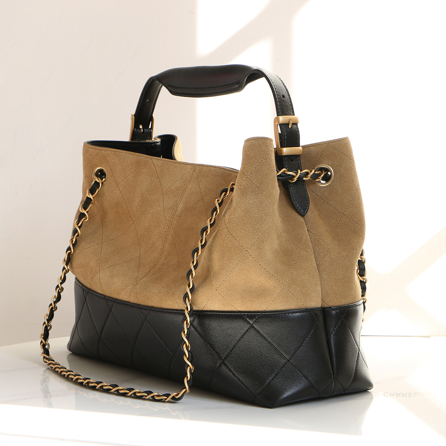 25A麂皮拼小羊皮美拉德中古大容量单肩腋下手提托特hobo包女新款,箱包皮具/热销女包/男包,通用款女包,淘宝优惠券,粉丝福利购,淘宝优惠卷