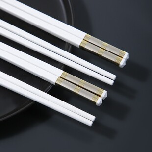 家用新款合金筷高档抗菌防霉耐高温酒店筷子商用餐饮防滑餐饮筷27