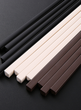 筷子家用新款高档合金筷子商用餐厅消毒酒店专用筷子白色防霉防滑