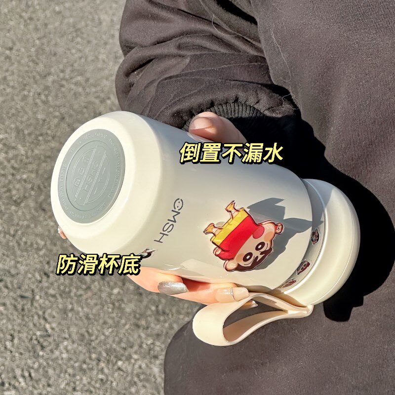 便携保温杯316不锈钢女生2024新款水杯简约学生上学专用小巧杯子