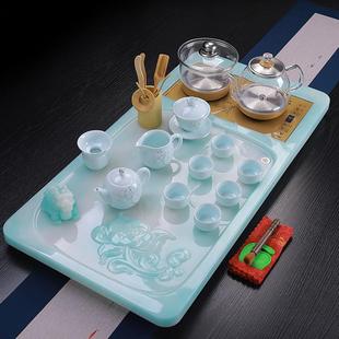 玉石茶盘一体茶几套装 家用 现代简约新中式 功夫茶台全自动茶具套装