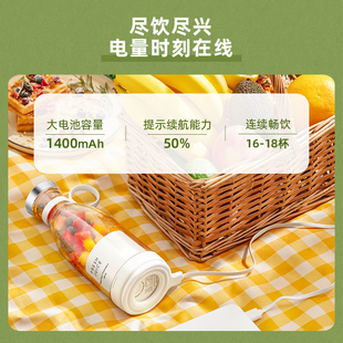 精选CICERO榨汁机水果汁杯迷你小型便携式多功能家用无线电动炸果