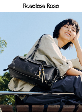 【新年礼物】RoselessRose回声系列大容量波士顿大号植鞣牛皮女包