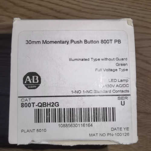 800T-QBH2G 12-130V AC/DC绿色按钮开关30mm 800T PB