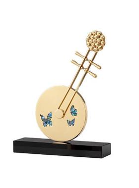 新中式乐器摆件样板房售楼处桌面玄关电视柜软装饰品工艺品摆设