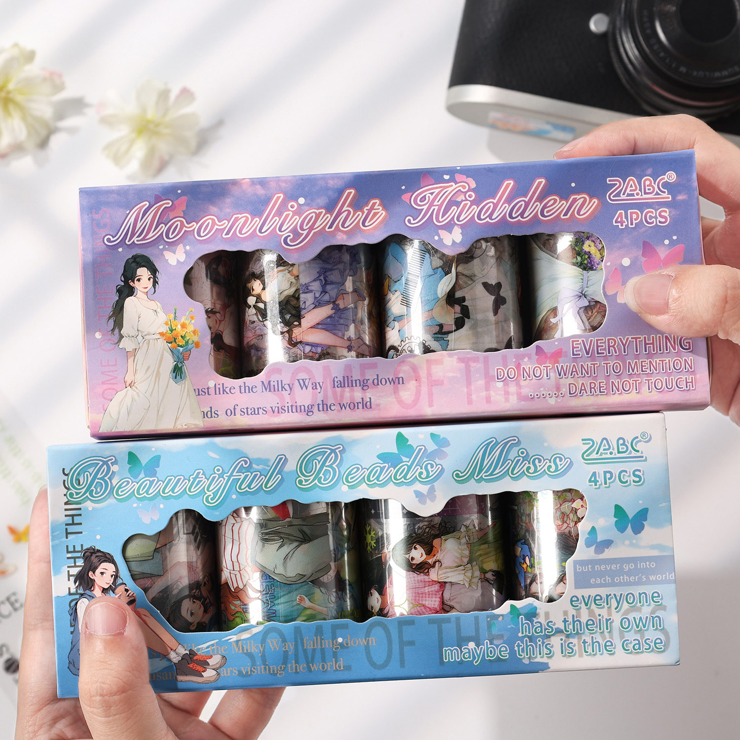 珍妮旅途和纸胶带4卷装卡通少女日记手账装饰贴纸套装人物贴手账,文具电教/文化用品/商务用品,和纸胶带,淘宝优惠券,粉丝福利购,淘宝优惠卷