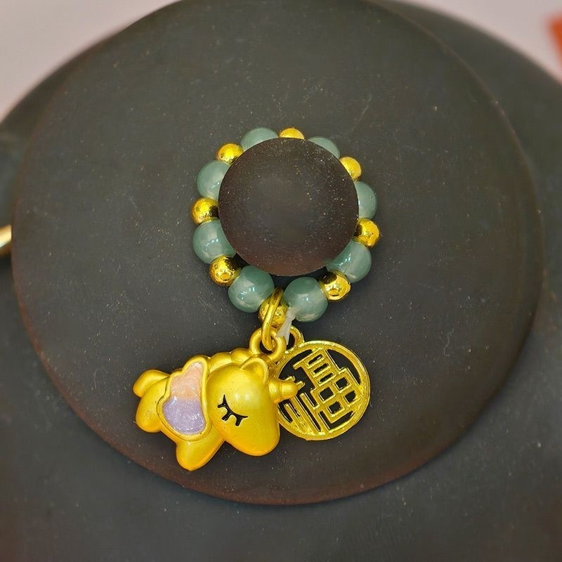 新中式茶具提溜吊坠茶壶配件手工茶道小提溜茶器碗盖挂饰挂件饰品