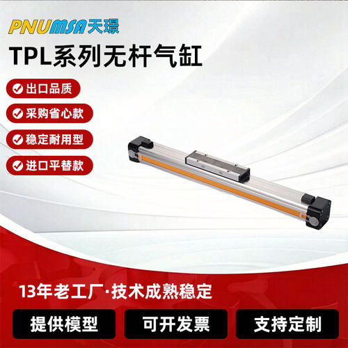 高速机械式导轨无杆气缸TPL40/00-400-500-600-700-800-900-1000