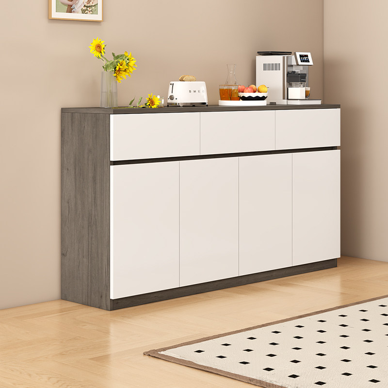 实木餐边柜现代简约家用客厅茶水柜一体靠墙酒柜小户型厨房置物柜