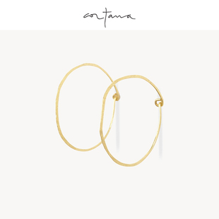 日常通勤显脸小气质耳圈 简约风耳饰 Cortana 大圈耳环