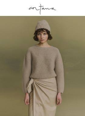 Cortana Igloo秋冬女士圆领短款毛衣质感百搭显瘦时尚上衣