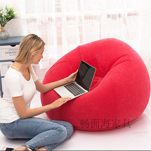 泽道居新款 充气懒人沙发椅户外室内单人充气沙发可折叠充气凳球形