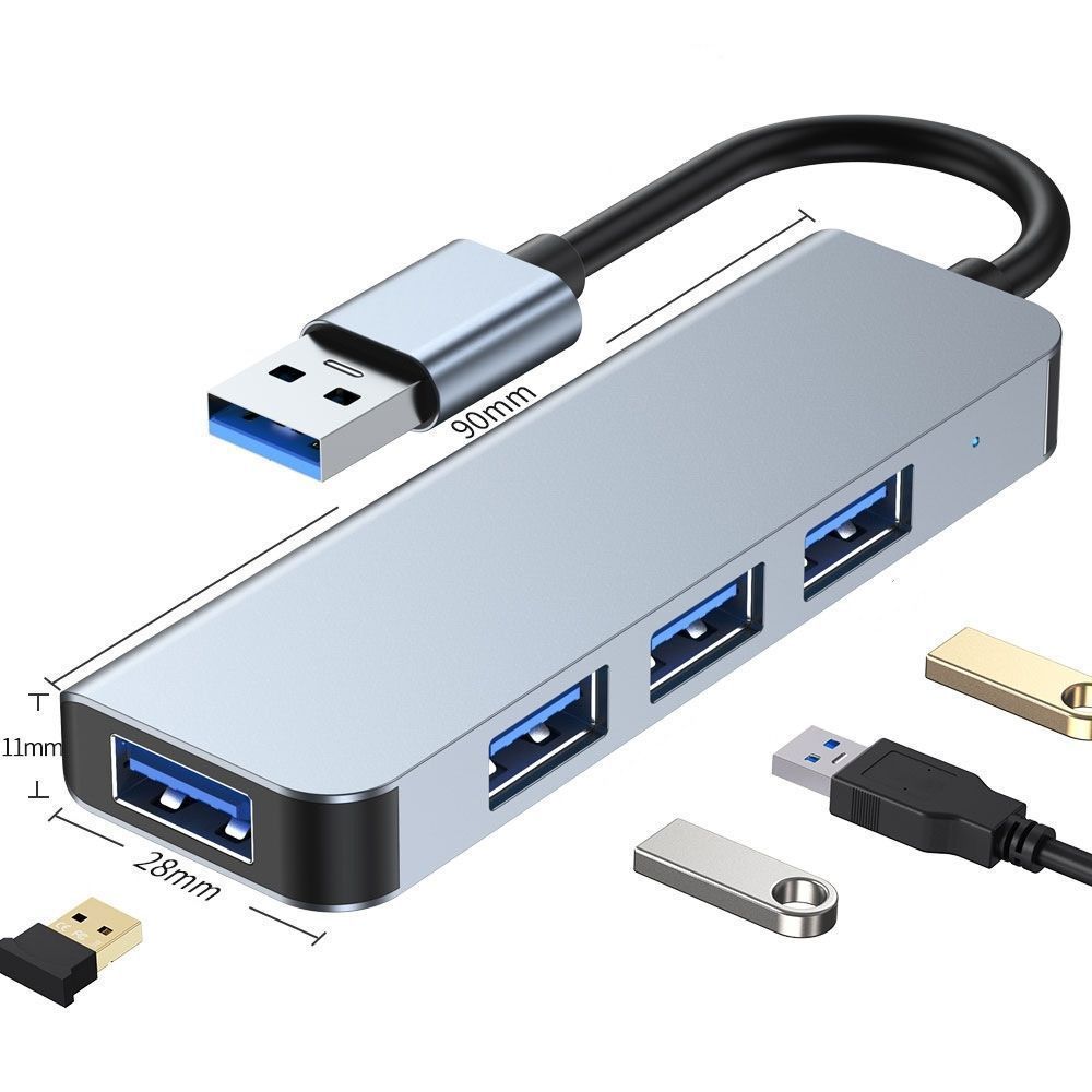 typec拓展坞usb3.0双口扩展坞分线器hub多合一电脑平板接鼠标键