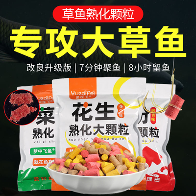 鱼在飞草鱼颗粒饵料窝料四季通杀野钓黑坑通用鱼食饲料专攻大草鱼