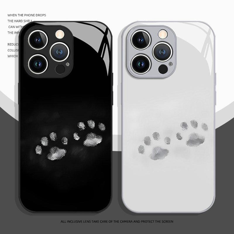 猫爪印手机壳适用苹果16套17iphone15promax华为pura80pro简约mate70小米14红米iqoo13荣耀oppo一加vivo猫咪