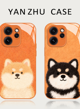 可爱柴犬宝宝手机壳适用opporeno15pro情侣14狗狗13新款12橙色11治愈系10超好看rone9por创意8男女7套6/5外壳