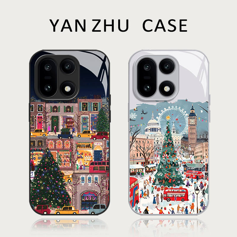 圣诞街景手机壳适用一加系列