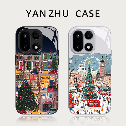 圣诞街景手机壳适用一加系列