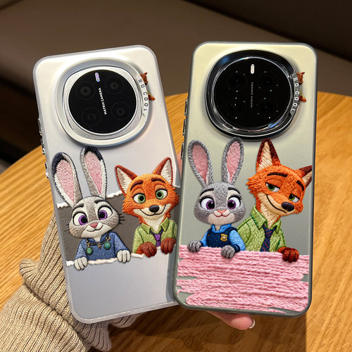 毛绒尼克朱迪手机壳适用荣耀系列