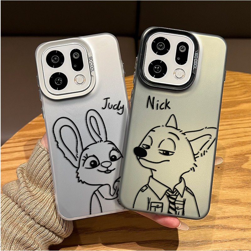 情侣尼克朱迪手机壳适用OPPO系列