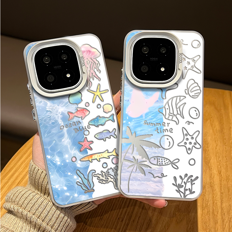海洋鱼群手机壳适用iqoo15夏天iqooneo10小清新13超好看12pro创意11s新款z9turbo+小众8高级感7se外壳6男女套