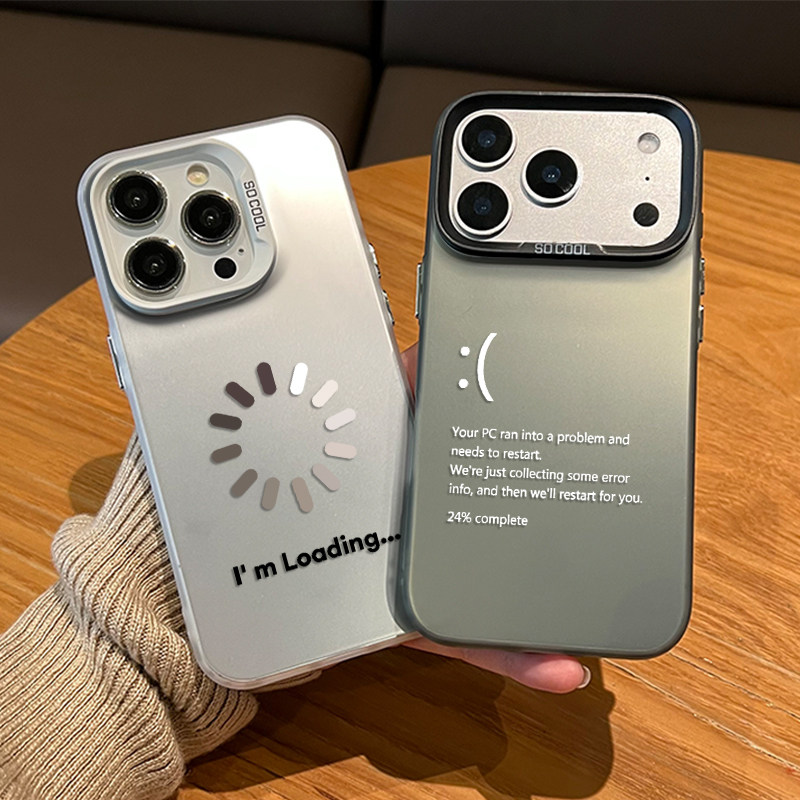 打工人黑屏手机壳适用苹果17promax搞怪iphone16pro趣味15plus情侣14上班13mini简约12新款11男女x/8/xr/xs/7