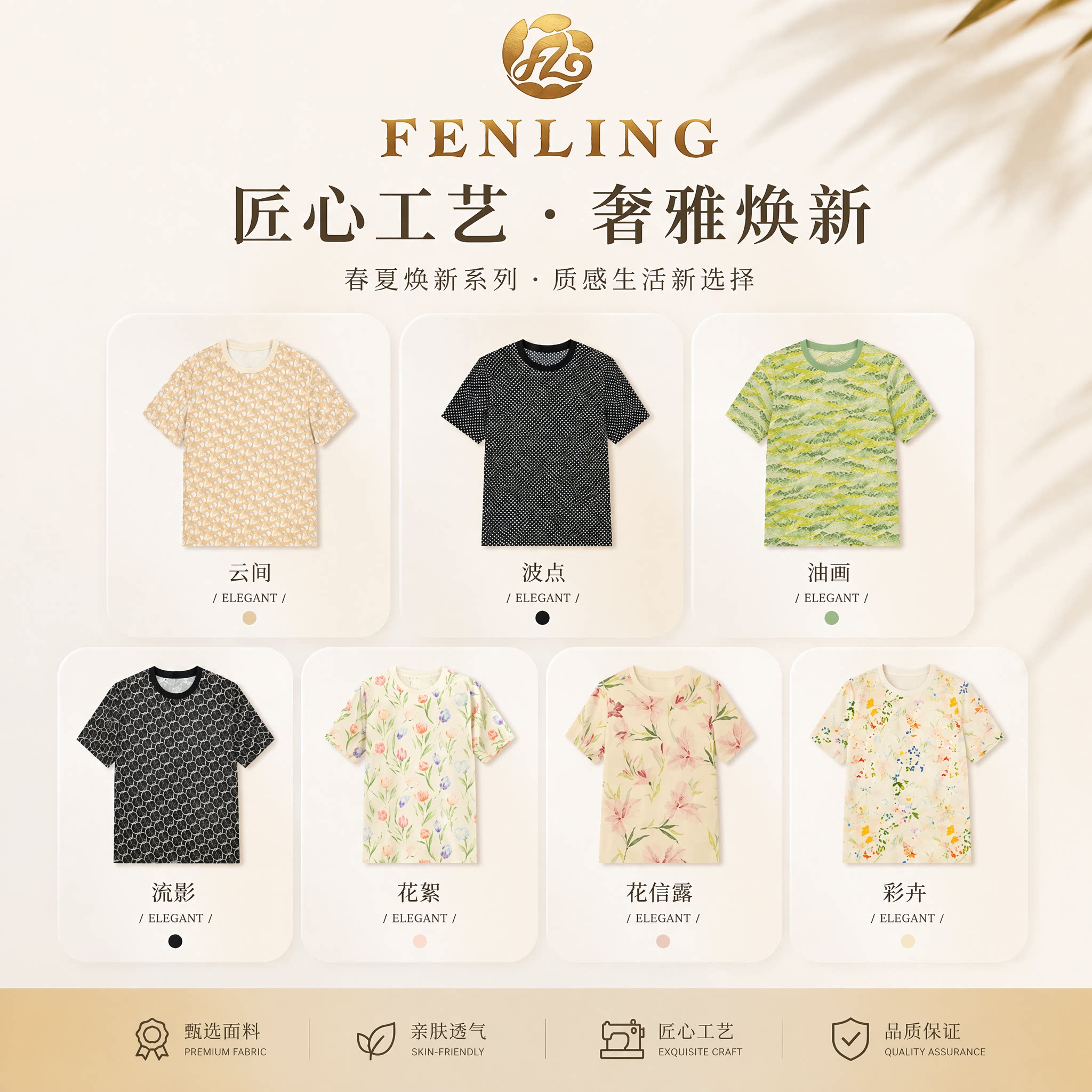 超舒服轻奢100桑蚕丝斜纹稠圆领T恤短袖上衣AM26-SY3841