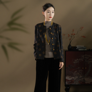 外套WT348 芬领 100桑蚕丝香云纱长袖 2025新品 WT351 宝相鸿福