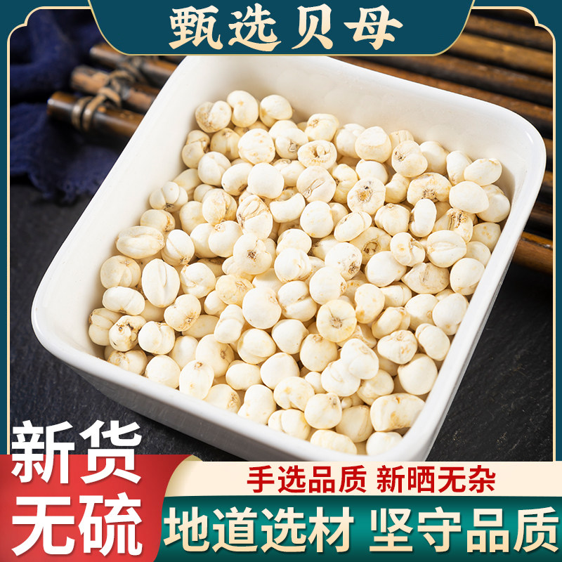 贝母正品四川贝母粒中药材川贝母500克雪梨片煲汤泡水喝贝母