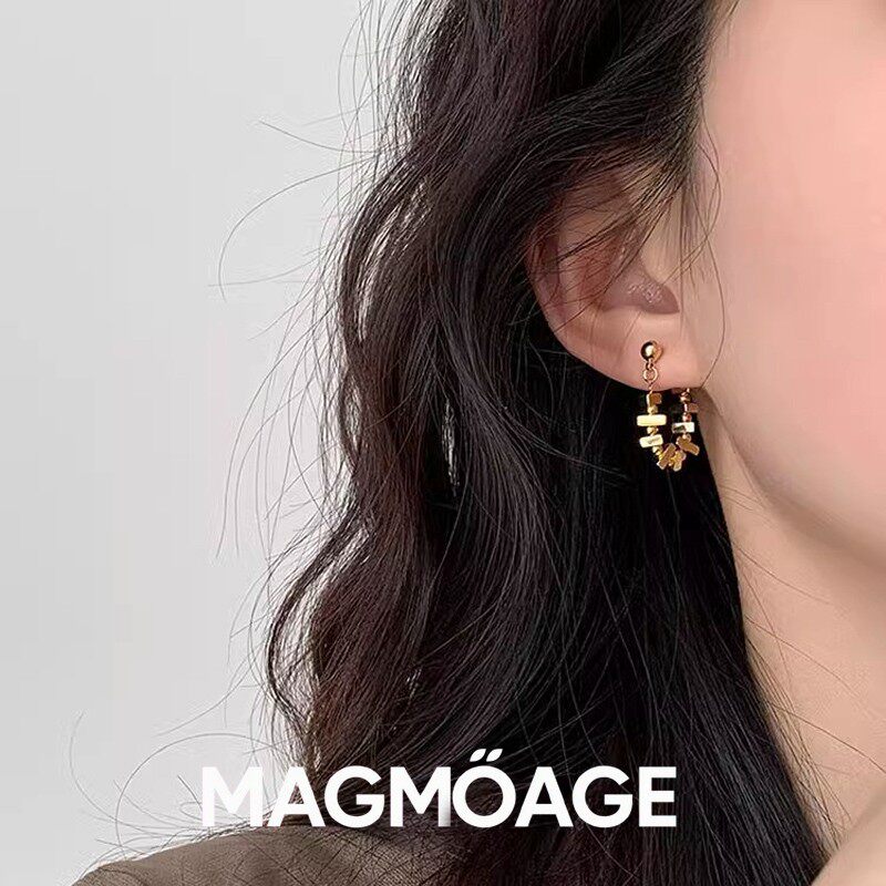 MAGMOAGE碎银子耳钉S925银针