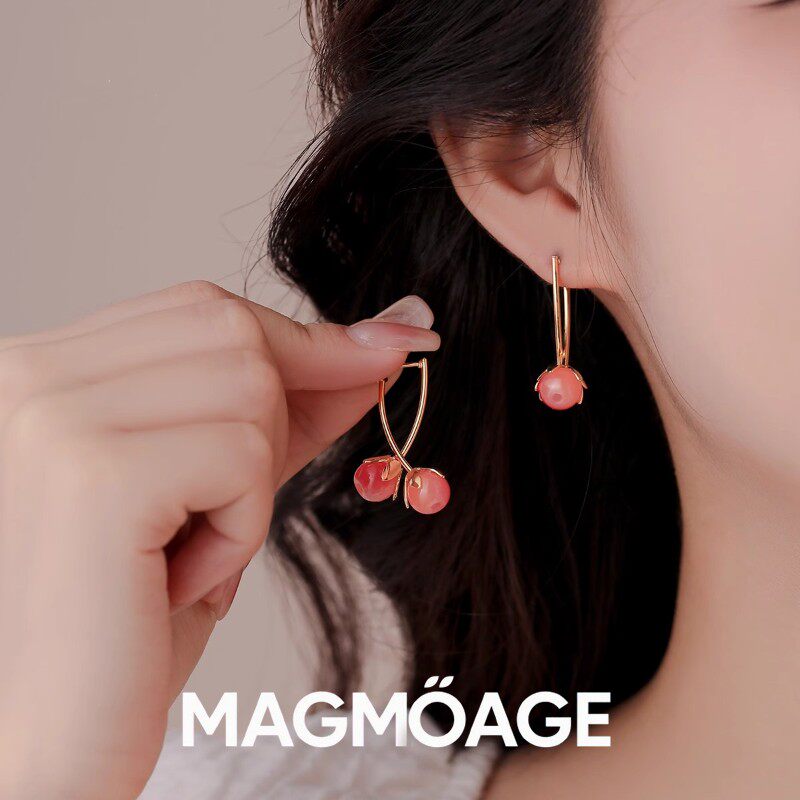 法国设计师MAGMOAGE桃耳环耳钉