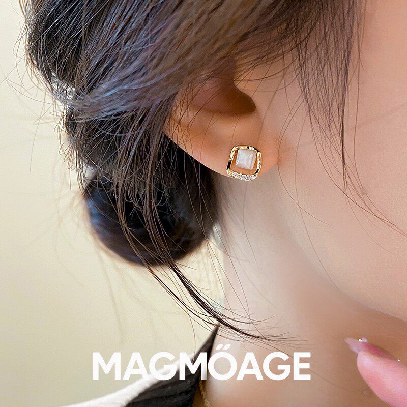法国设计师MAGMOAGE925银针耳钉
