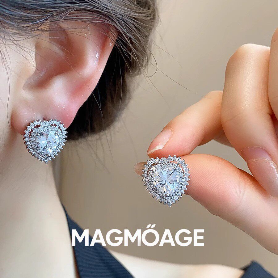 法国设计师MAGMOAGE爱心耳钉