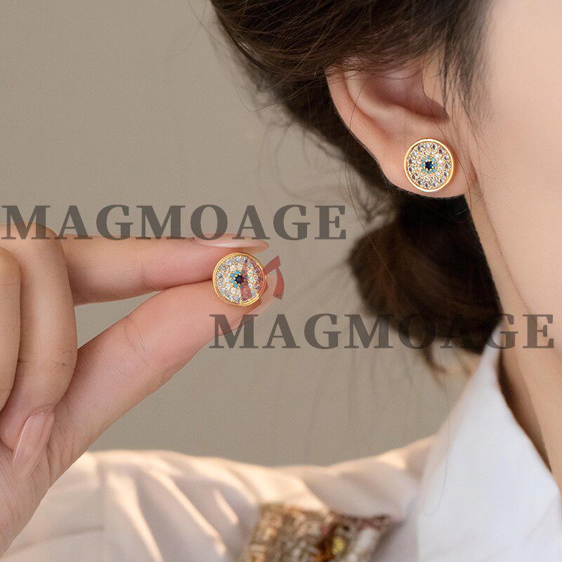MAGMOAGE「恶魔之眼」锆石耳钉女