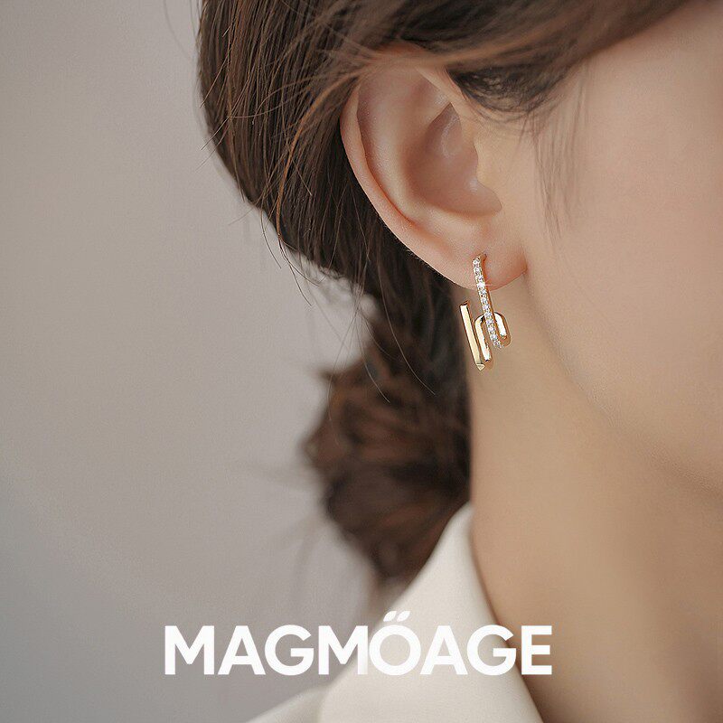 MAGMOAGE几何蚊香盘耳夹