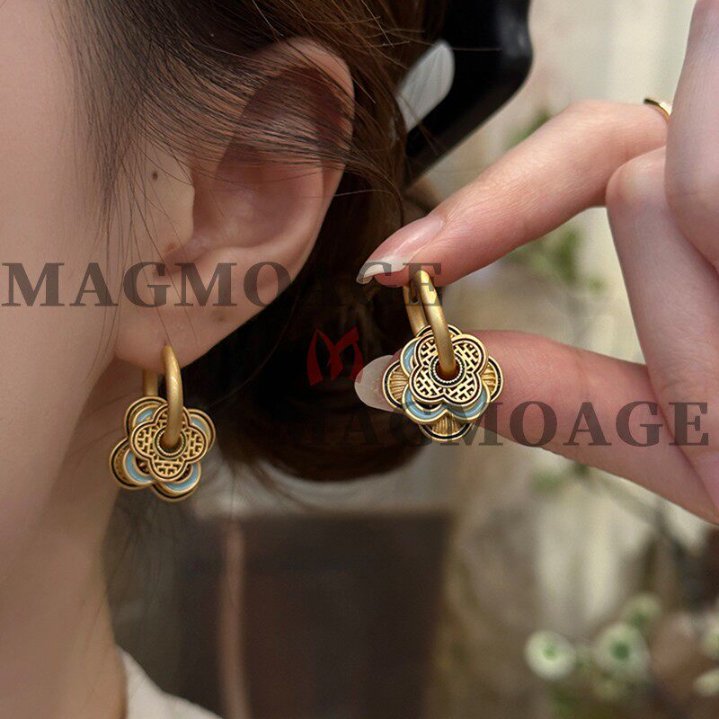 MAGMOAGE「新中式」彩绘耳环女