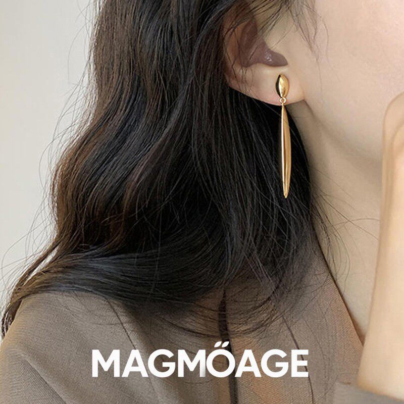MAGMOAGE真金电镀极简线条流苏