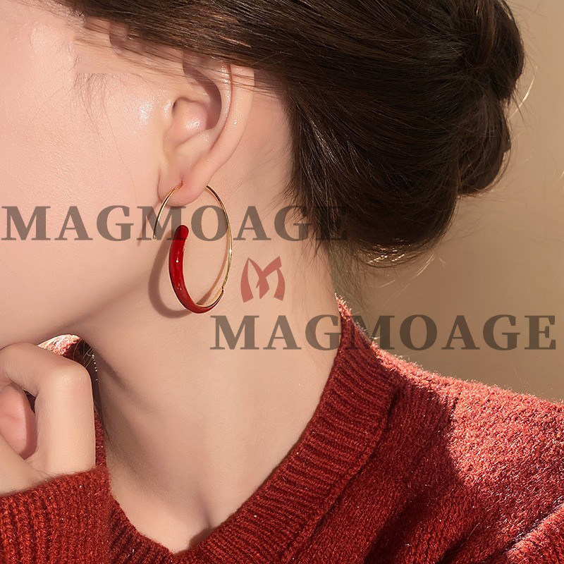 MAGMOAGE「滴釉圈圈」耳环夸张