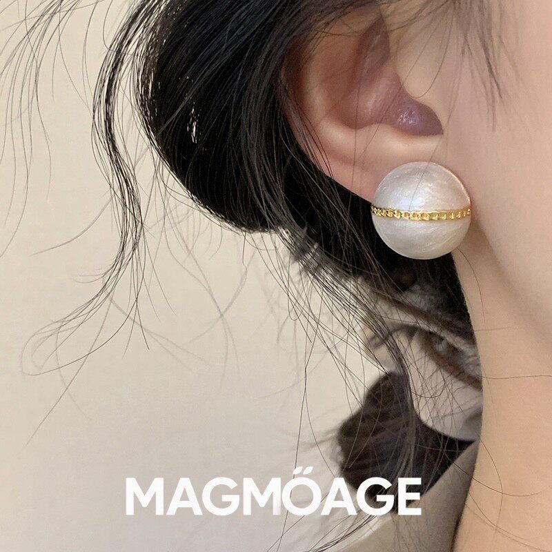 MAGMOAGES925银针珐琅耳钉