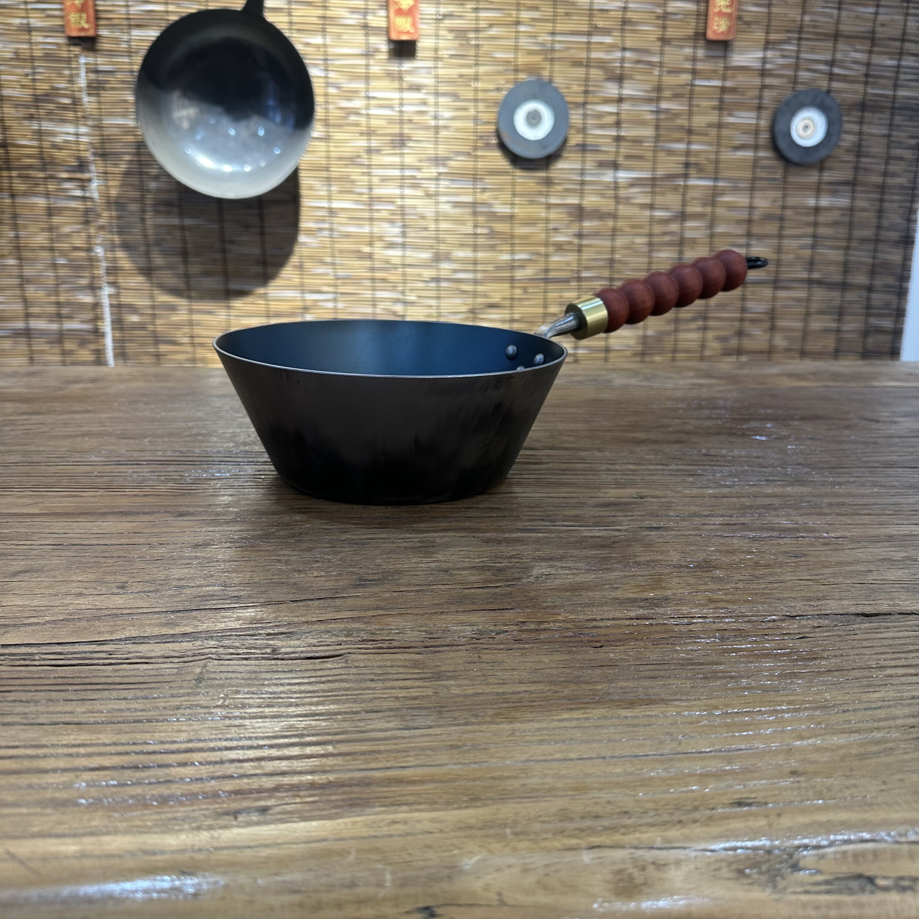 升隆盛22cm小斗锅素面手工锻打铁锅家用奶锅雪平锅小炒锅无涂层